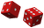 Two red dice