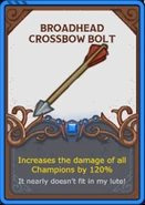 Broadhead Crossbow Bolt Idle Champions