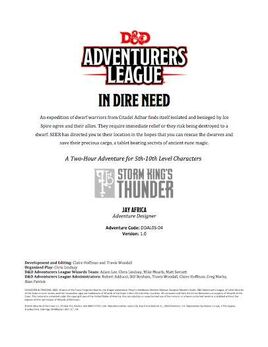 In Dire Need