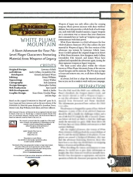 White Plume Mountain Revised