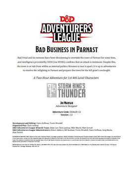 Bad Business in Parnast