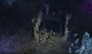 A series of ruins deep within the caves