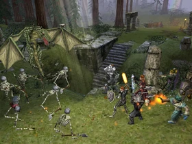 Rush into battle! Melee troops defend Mages from oncoming enemies.