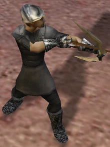 A high level ranged character with a powerful bow.