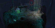 The face monolith (circled)