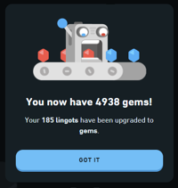 Lingot to Gem Converter