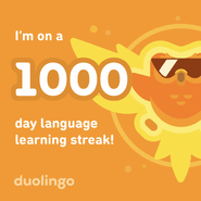 Duolingo Sharing 1k Streak