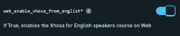 A non-working feature flag on the testing internal website.