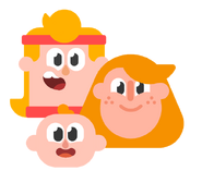 A picture of Baby Junior's mom and dad as seen in course lessons.