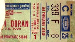 DURAN DURAN TICKET DD1984 SYN264