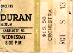Charlotte duran duran ticket