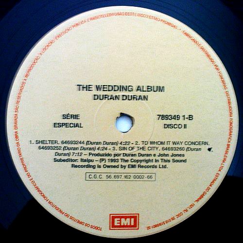Duran Duran (The Wedding Album) - Brazil: 166 789347 1 Duran Duran (The Wedding Album) - Brazil: 166 789347 1