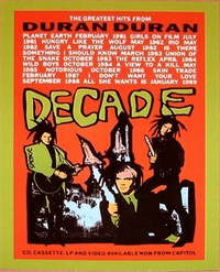 Decade duran duran postcard