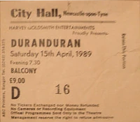 1989 - 15 April: Newcastle (UK) | Duran Duran Wiki | Fandom