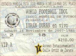 Estadio José María Minella in Mar del Plata (Argentina) on 24 November 2007, duran duran