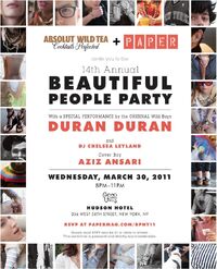 Paper magazine party duran duran poster 2011