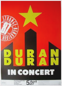 1 germany 1987 poster duran duran Schleyerhalle, Stuttgart (Germany) poster tour