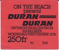 Concert ticket Harelbeke 1981