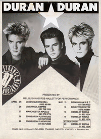 Poster tour duran duran 1987 strange behaviour