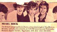 Duran duran advert DD19840003