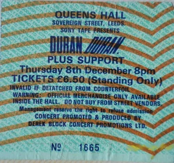 QUEENS HALL IN LEEDS THURSDAY 8th DECEMBER wikipedia duran duran 1983