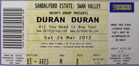 Duran Duran Tickets PERTH Sandalford Estate Sat 24th March wikipedia