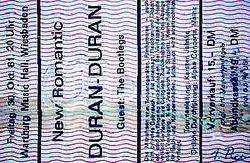 Duran duran ticket tick