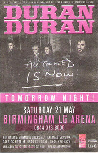 Birmingham duran duran advert