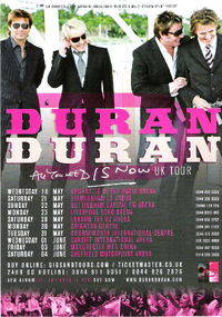Duran duran all you need is now tour x 2011