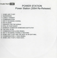 Power Station Duran Duran Promo 2004 ReRelease Robert Palmer rare