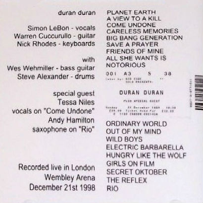 Latest & Greatest London 98 | Duran Duran Wiki | Fandom