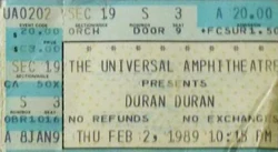 007 gibson Universal Amphitheatre, Los Angeles, CA, USA wikipedia duran duran ticket stub black sabbath