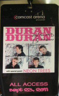 All access pass comcast arena duran duran 2011