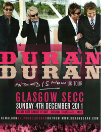 Glasgow secc duran duran poster 4 december 2011