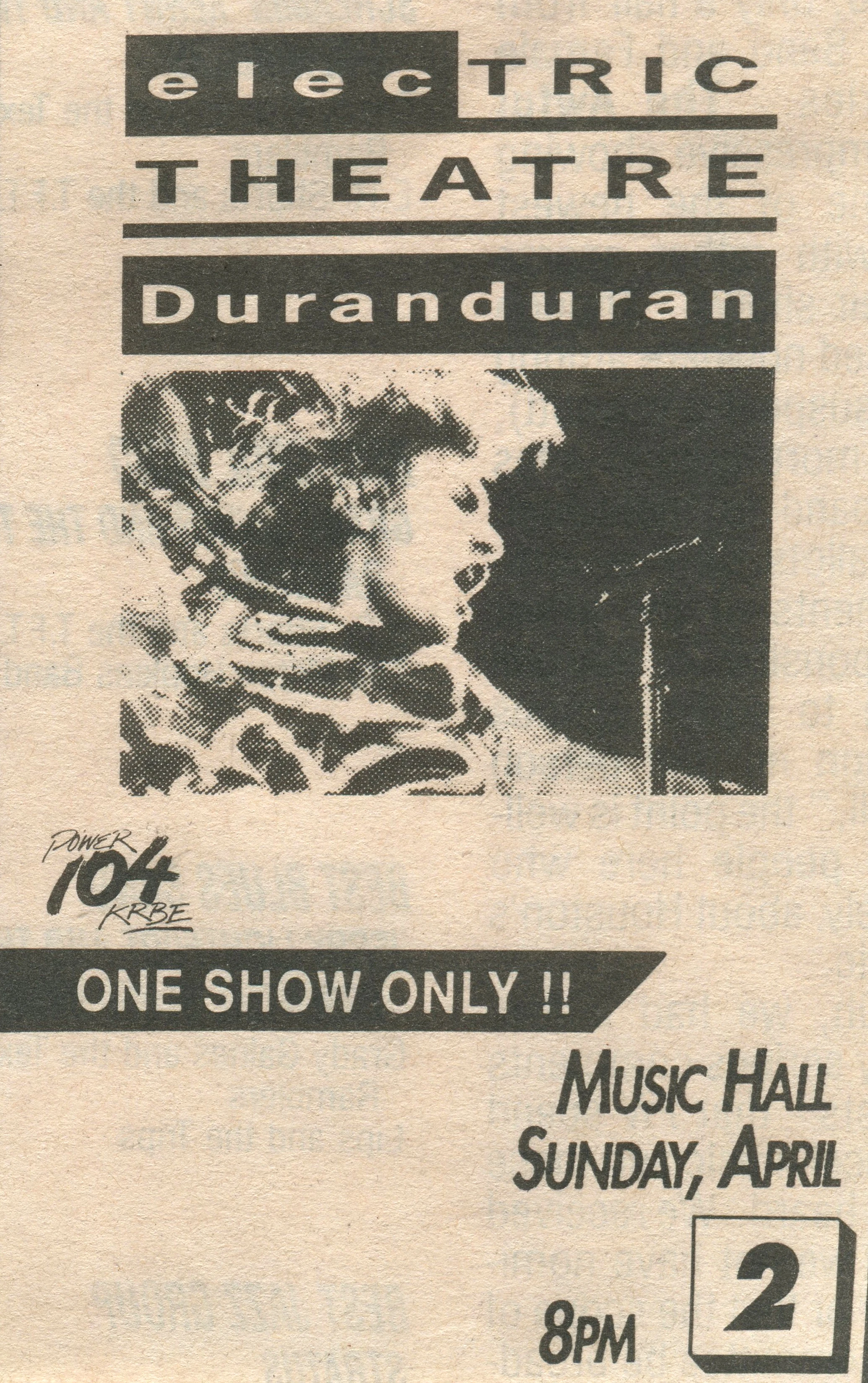 1989 - 2 April: Houston, TX (USA) | Duran Duran Wiki | Fandom