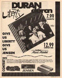 Liberty album duran duran wikipedia advert