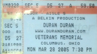 Veterans Memorial Auditorium, Columbus OH, USA. wikipedia duran duran