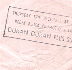Duran duran hammersmith ticket 1