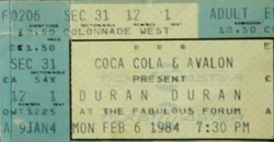Qqq The Forum, Los Angeles, California (USA) wikipedia duran duran ticket stub