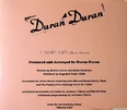 115 white lines cover song single uk promo cd CDINTPRO2 duran duran vinyl discography discogs wikipedia 1