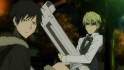 Izaya junto a Shizuo