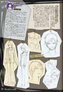 Sketches of Izaya Orihara on page 61