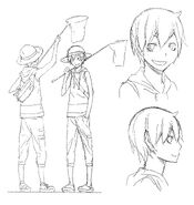 Character sheet of young Masaomi from the Durarara!!x2 Shou episode 4.5 bonus booklet
