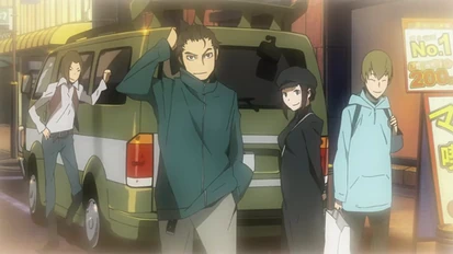 Saboru, Kyohei, Erika und Walker (von links nach rechts)