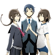 Official Art de Durarara!!x2 Shou avec Kururi et Mairu ainsi qu'Aoba