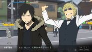 Izaya interacting with Shizuo