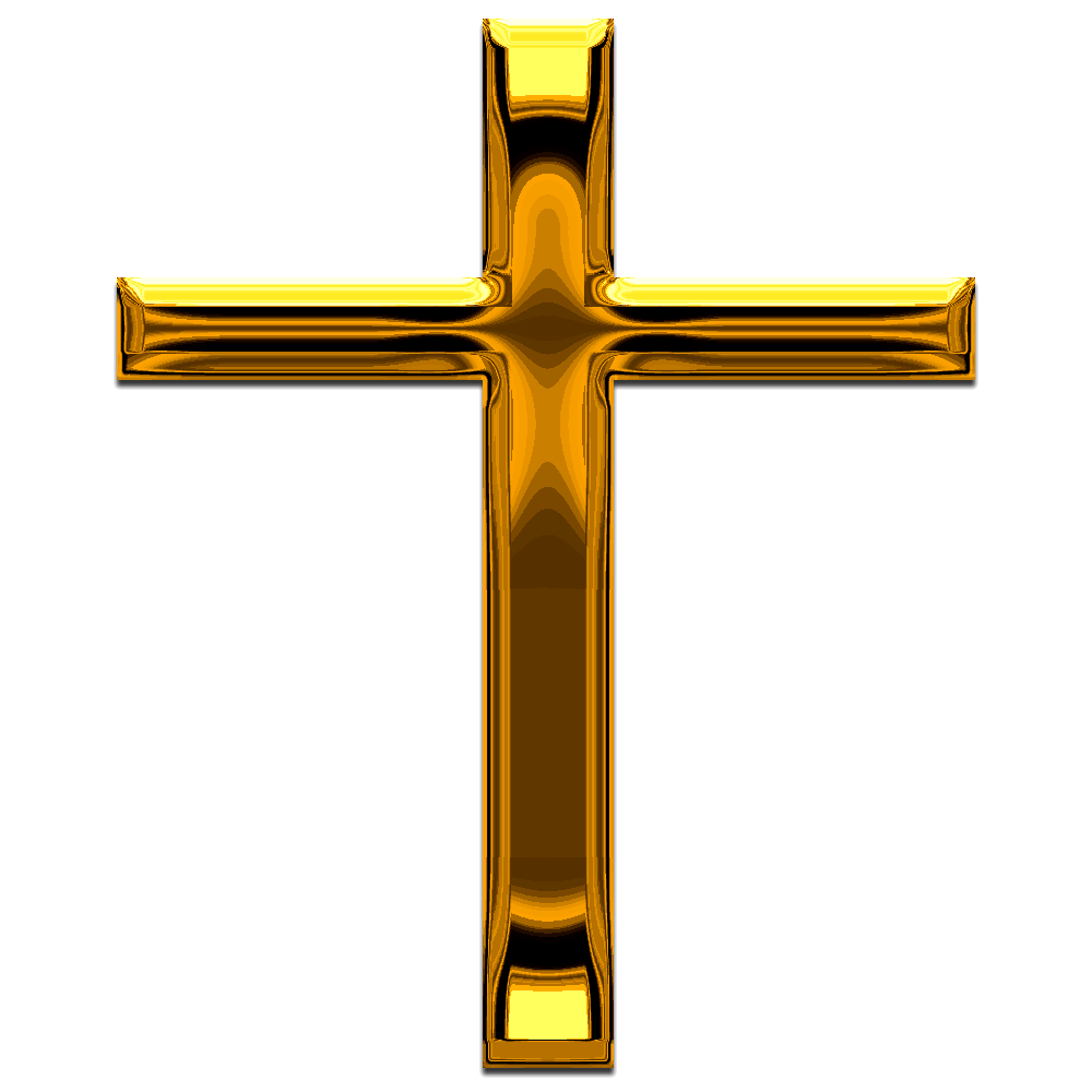 Золотой крест (Golden Cross). Криптовалюта. Христианский крест. Крестик на белом фоне. Крест без фона.