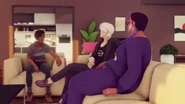 Noam apartment sitting down