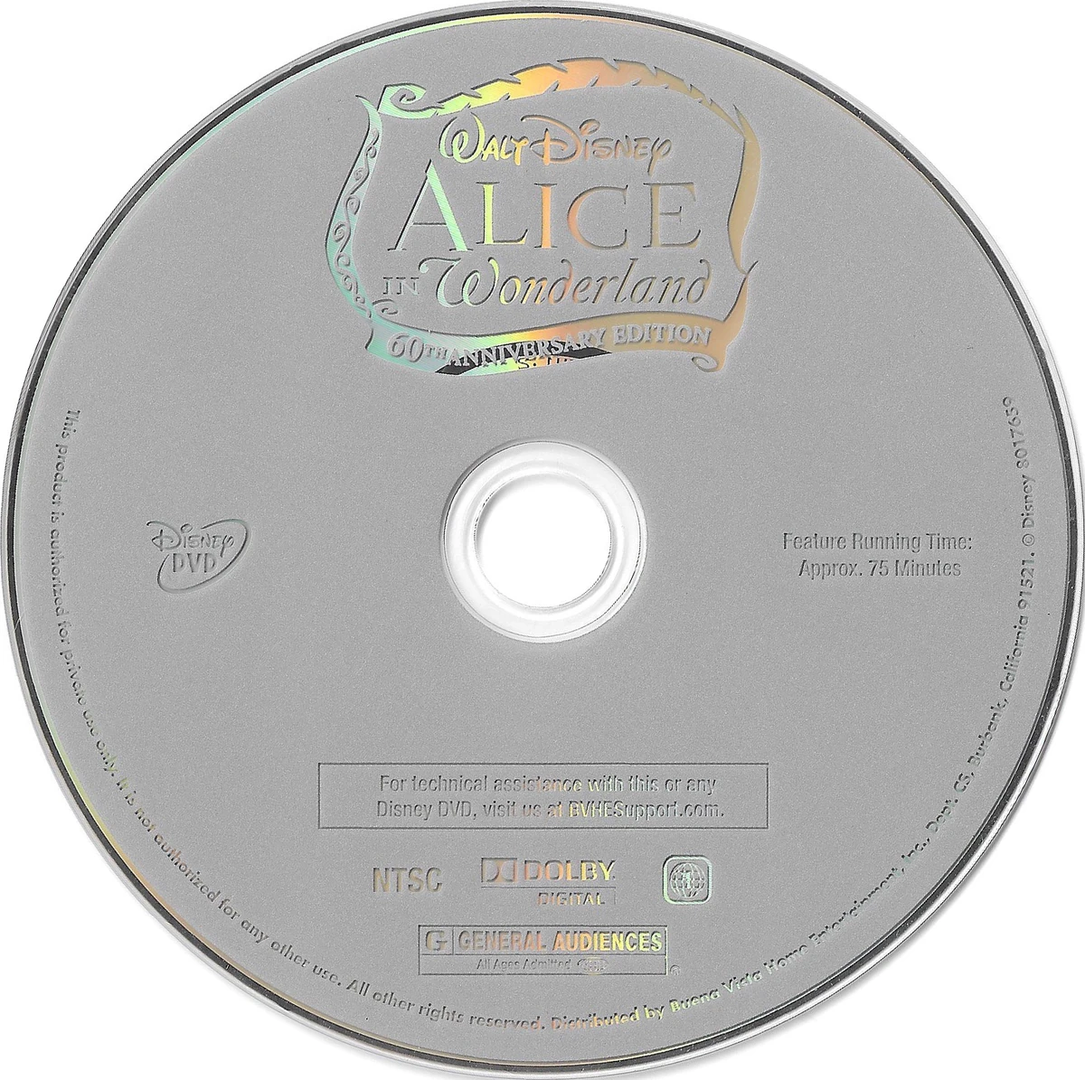 D 配布CD「Alice」 Alice in Wonderland: 60th Anniversary Edition | DVD Database