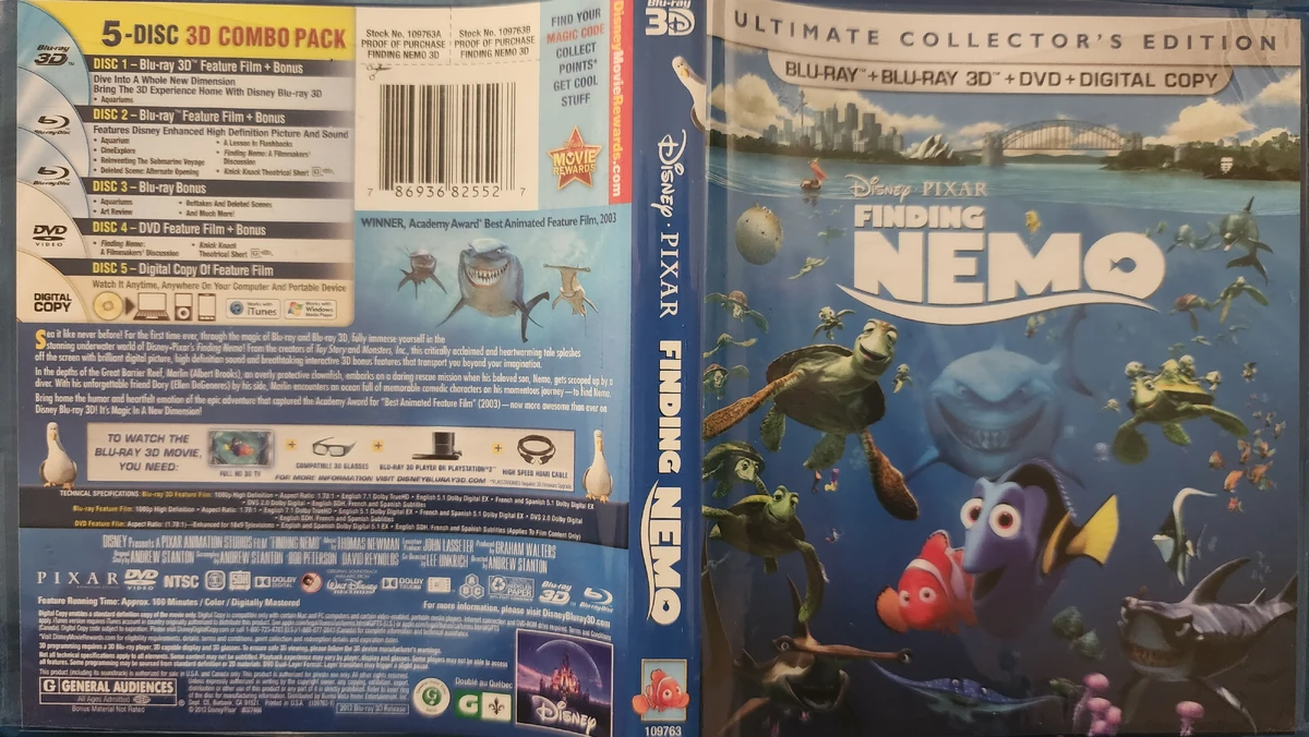 Finding Nemo (2012 Reissue) | DVD Database | Fandom